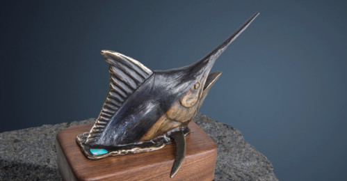 10”- 14”/ 30cm-35cm
Small <strong><a href="mailto:robyn@bodostudio.com?subject=Bodo Studio Anglers' Collection - MARLIN RISING 14">Enquire by email</a></strong> This trophy is presented to the winners of the IGFA Great Marlin Race.